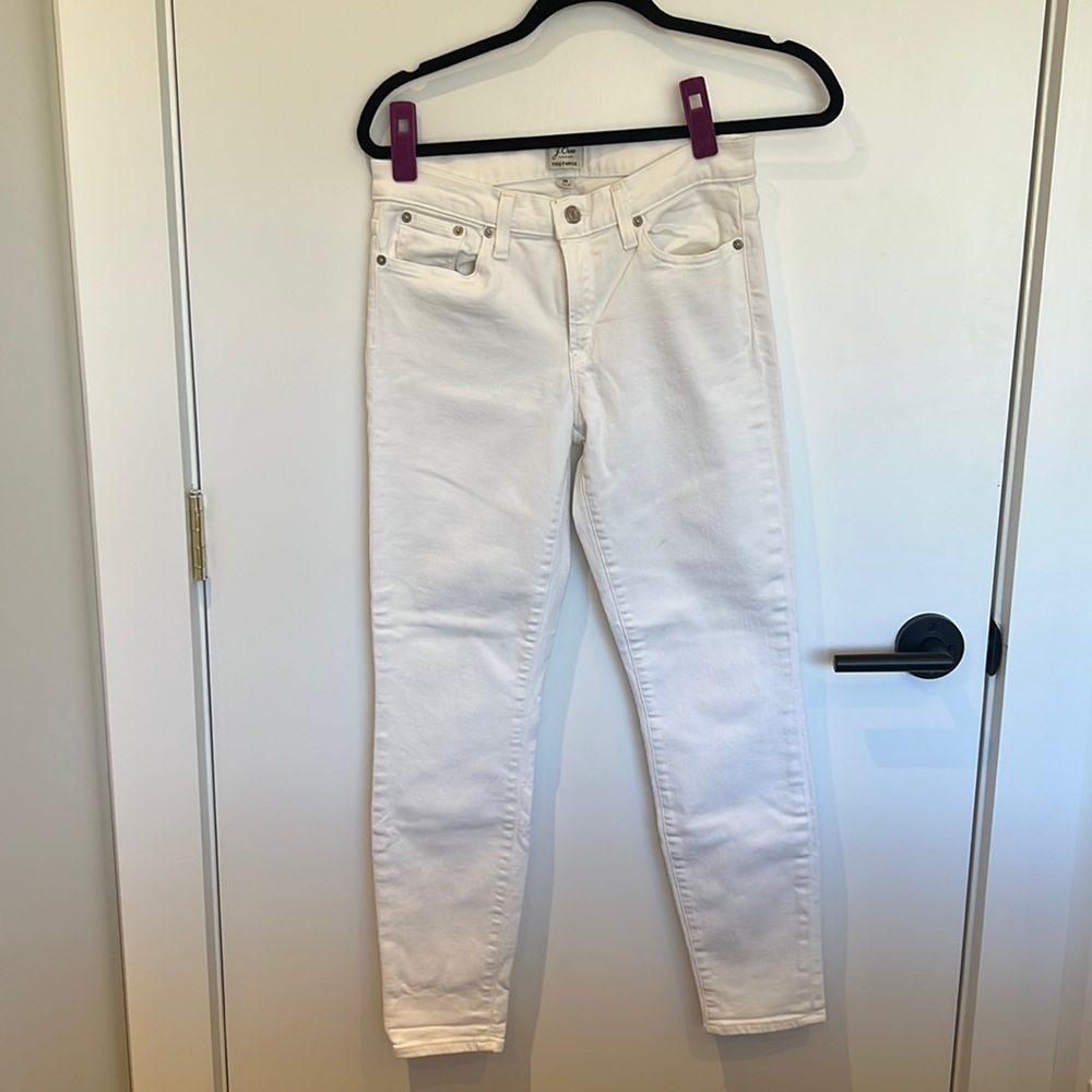 Jcrew toothpick jeans size 28 white